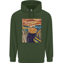 Pumpkin Scream Painting Halloween Childrens Kids Hoodie Forest Green