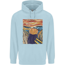 Pumpkin Scream Painting Halloween Childrens Kids Hoodie Light Blue