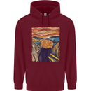 Pumpkin Scream Painting Halloween Childrens Kids Hoodie Maroon