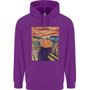 Pumpkin Scream Painting Halloween Childrens Kids Hoodie Purple