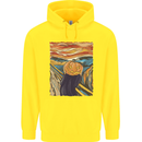 Pumpkin Scream Painting Halloween Childrens Kids Hoodie Yellow