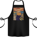 Pumpkin Scream Painting Halloween Cotton Apron 100% Organic Black
