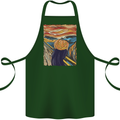 Pumpkin Scream Painting Halloween Cotton Apron 100% Organic Forest Green