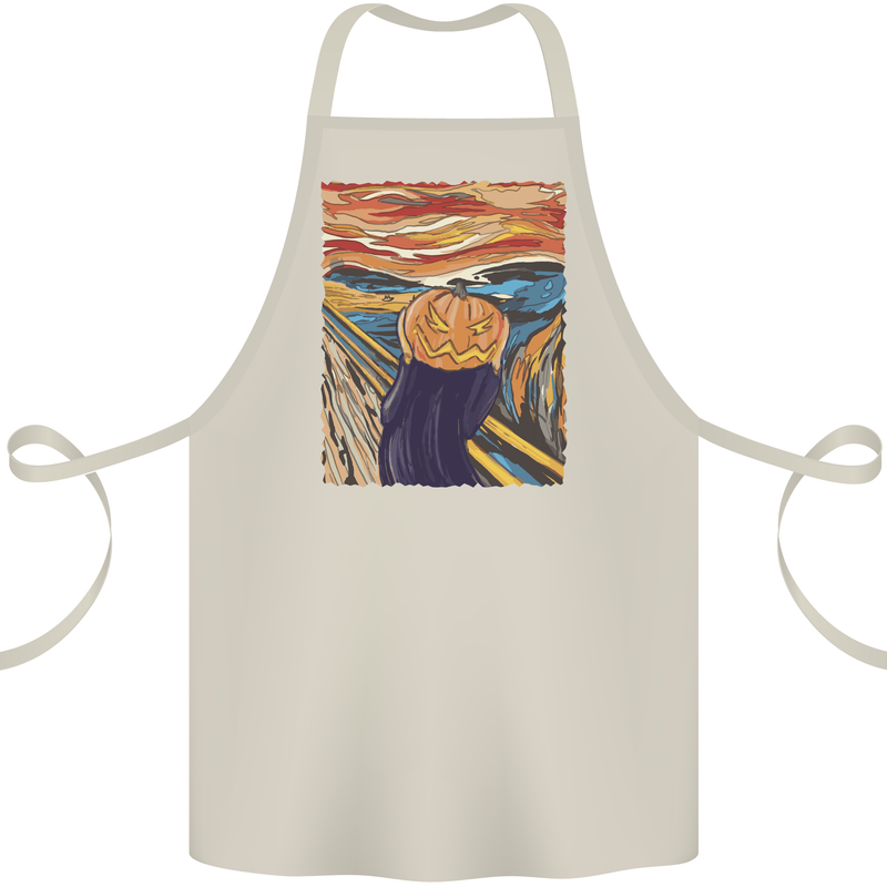 Pumpkin Scream Painting Halloween Cotton Apron 100% Organic Natural