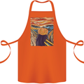 Pumpkin Scream Painting Halloween Cotton Apron 100% Organic Orange