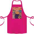 Pumpkin Scream Painting Halloween Cotton Apron 100% Organic Pink