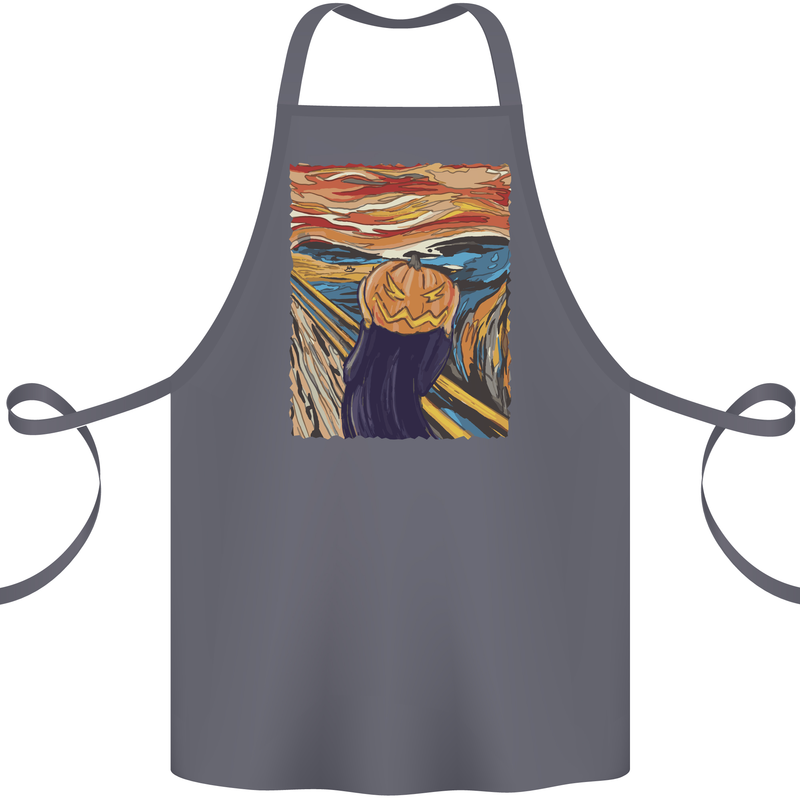 Pumpkin Scream Painting Halloween Cotton Apron 100% Organic Steel
