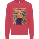 Pumpkin Scream Painting Halloween Kids Sweatshirt Jumper Heliconia