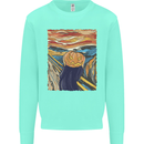 Pumpkin Scream Painting Halloween Kids Sweatshirt Jumper Peppermint