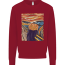 Pumpkin Scream Painting Halloween Kids Sweatshirt Jumper Red