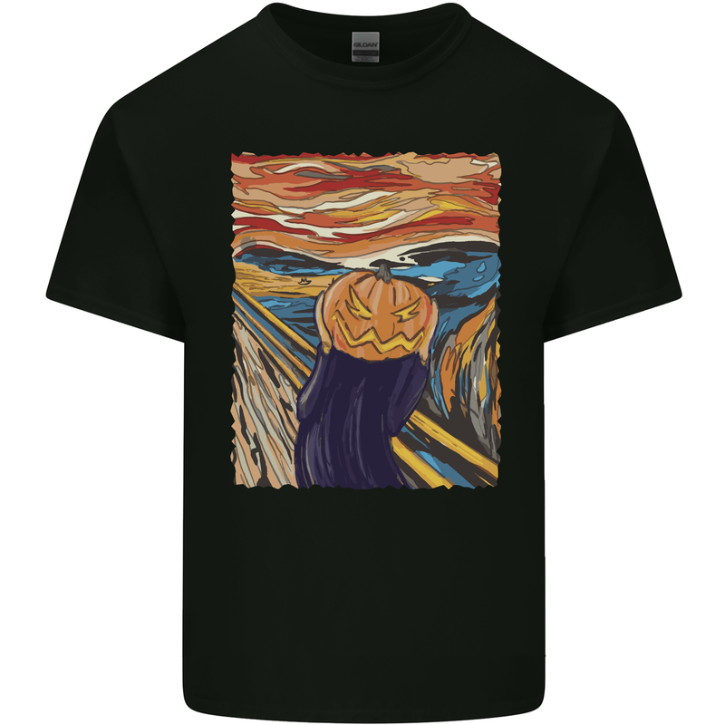 Pumpkin Scream Painting Halloween Kids T-Shirt Childrens Black