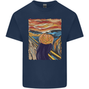 Pumpkin Scream Painting Halloween Kids T-Shirt Childrens Navy Blue