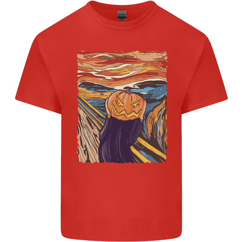 Pumpkin Scream Painting Halloween Kids T-Shirt Childrens Red