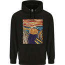 Pumpkin Scream Painting Halloween Mens 80% Cotton Hoodie Black