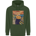 Pumpkin Scream Painting Halloween Mens 80% Cotton Hoodie Forest Green