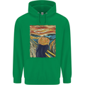 Pumpkin Scream Painting Halloween Mens 80% Cotton Hoodie Irish Green