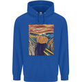 Pumpkin Scream Painting Halloween Mens 80% Cotton Hoodie Royal Blue