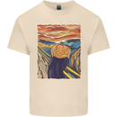 Pumpkin Scream Painting Halloween Mens Cotton T-Shirt Tee Top Natural