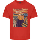 Pumpkin Scream Painting Halloween Mens Cotton T-Shirt Tee Top Red