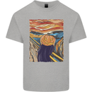 Pumpkin Scream Painting Halloween Mens Cotton T-Shirt Tee Top Sports Grey