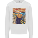 Pumpkin Scream Painting Halloween Mens Sweatshirt Jumper White