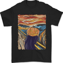 Pumpkin Scream Painting Halloween Mens T-Shirt 100% Cotton Black