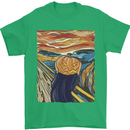 Pumpkin Scream Painting Halloween Mens T-Shirt 100% Cotton Irish Green