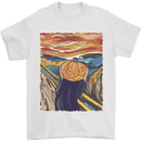 Pumpkin Scream Painting Halloween Mens T-Shirt 100% Cotton White