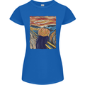 Pumpkin Scream Painting Halloween Womens Petite Cut T-Shirt Royal Blue