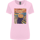 Pumpkin Scream Painting Halloween Womens Wider Cut T-Shirt Light Pink