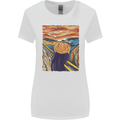 Pumpkin Scream Painting Halloween Womens Wider Cut T-Shirt White