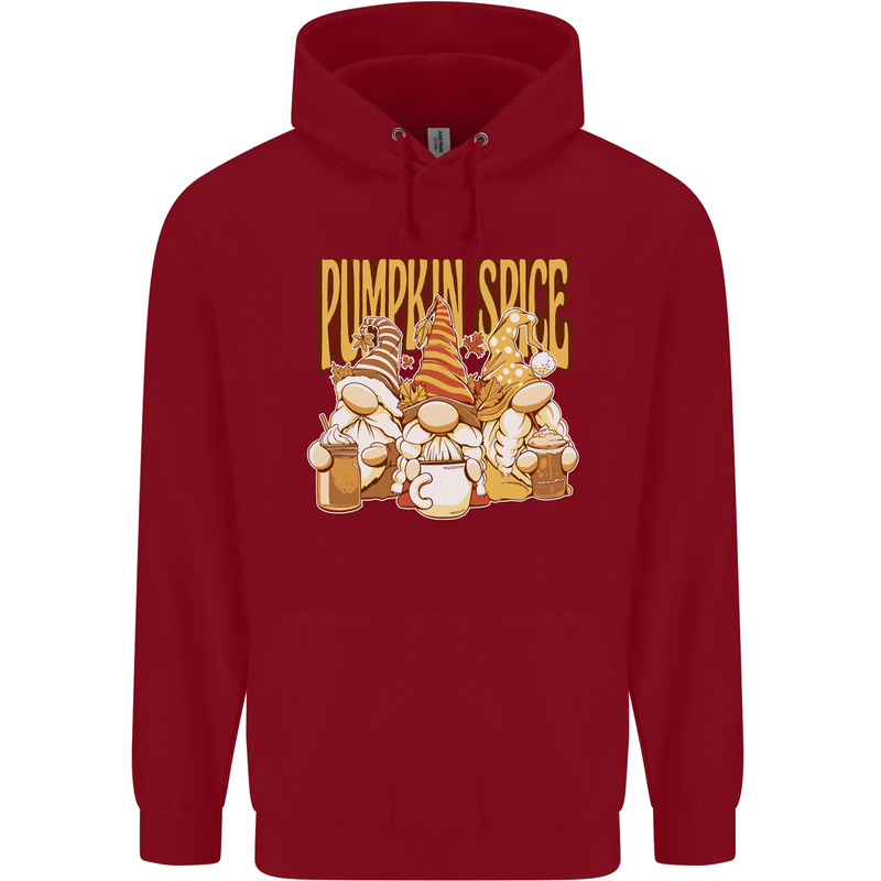 Pumpkin Spice Gnomes Halloween Childrens Kids Hoodie Red