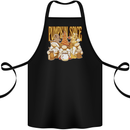 Pumpkin Spice Gnomes Halloween Cotton Apron 100% Organic Black