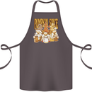 Pumpkin Spice Gnomes Halloween Cotton Apron 100% Organic Dark Grey
