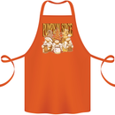 Pumpkin Spice Gnomes Halloween Cotton Apron 100% Organic Orange