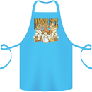 Pumpkin Spice Gnomes Halloween Cotton Apron 100% Organic Turquoise
