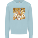 Pumpkin Spice Gnomes Halloween Kids Sweatshirt Jumper Light Blue