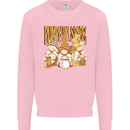 Pumpkin Spice Gnomes Halloween Kids Sweatshirt Jumper Light Pink