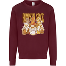 Pumpkin Spice Gnomes Halloween Kids Sweatshirt Jumper Maroon
