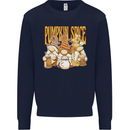 Pumpkin Spice Gnomes Halloween Kids Sweatshirt Jumper Navy Blue