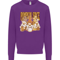 Pumpkin Spice Gnomes Halloween Kids Sweatshirt Jumper Purple