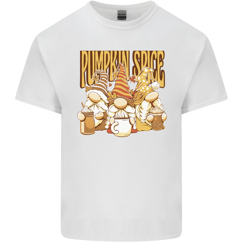 Pumpkin Spice Gnomes Halloween Kids T-Shirt Childrens White