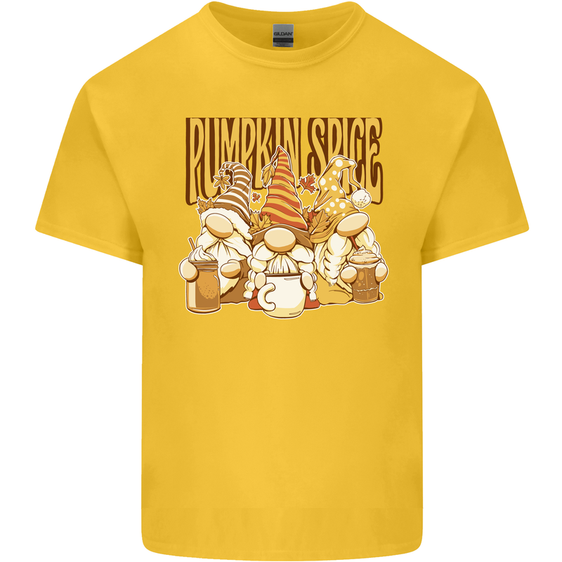 Pumpkin Spice Gnomes Halloween Kids T-Shirt Childrens Yellow