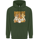 Pumpkin Spice Gnomes Halloween Mens 80% Cotton Hoodie Forest Green