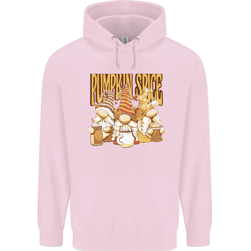 Pumpkin Spice Gnomes Halloween Mens 80% Cotton Hoodie Light Pink