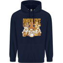 Pumpkin Spice Gnomes Halloween Mens 80% Cotton Hoodie Navy Blue