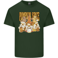 Pumpkin Spice Gnomes Halloween Mens Cotton T-Shirt Tee Top Forest Green