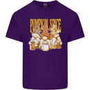 Pumpkin Spice Gnomes Halloween Mens Cotton T-Shirt Tee Top Purple