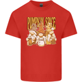 Pumpkin Spice Gnomes Halloween Mens Cotton T-Shirt Tee Top Red