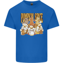 Pumpkin Spice Gnomes Halloween Mens Cotton T-Shirt Tee Top Royal Blue